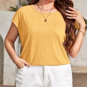 SHEIN Curve Pale Golden Yellow Top
